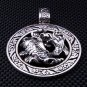 KOI TATTOO STERLING SILVER MENS PENDANT CHAIN NECKLACE