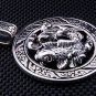 KOI TATTOO STERLING SILVER MENS PENDANT CHAIN NECKLACE