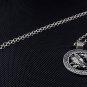 KOI TATTOO STERLING SILVER MENS PENDANT CHAIN NECKLACE