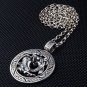 KOI TATTOO STERLING SILVER MENS PENDANT CHAIN NECKLACE
