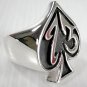 Number 13 Spade Gothic 925 Sterling Silver Ring
