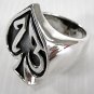 Number 13 Spade Gothic 925 Sterling Silver Ring
