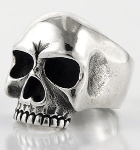 Keith Richards Skull Rolling Stones 925 Sterling Silver Mens Ring