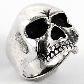 Keith Richards Skull Rolling Stones 925 Sterling Silver Mens Ring