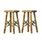 Tiki Bar Stools, Set of 2