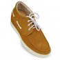 9091H-Yellow suedefashion shoes with hidden insole elevate 7.0CM taller OEM Logo+Free Shipping