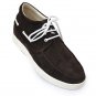 9091H-Brown suedefashion shoes with hidden insole elevate 7.0CM taller OEM Logo+Free Shipping