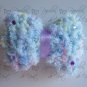 Fluffy Bow Brooch / Clip - Light Blue