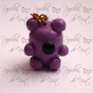 Purple Teddy Bear Charm
