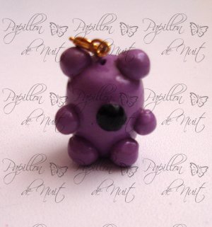 Purple Teddy Bear Charm
