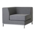 IKEA KRAMFORS Corner Sofa Cover in FROJEL black / white