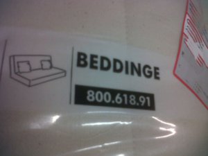 BNIP IKEA BEDDINGE BEIGE Sofa Bed SlipCovers 800.618.91 FULL SET OF COVERS ONLY