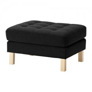 BNIP IKEA KARLSTAD Footstool Cover in Ullevi Grey Wool