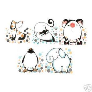 BNIP IKEA Kort Art Cards / Prints - Animals 5.5 x 5.5"