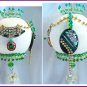 Hand-Made OOAK Ornament - Upcycled Vintage Aurora Borealis (AB) Rhinestones, Swarovski Crystals
