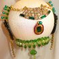Hand-Made OOAK Ornament - Upcycled Vintage Aurora Borealis (AB) Rhinestones, Swarovski Crystals