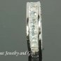RUSSIAN STONE BAGUETTE ETERNITY RING BAND ANNIVER 6 & 7