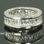 RUSSIAN STONE BAGUETTE ETERNITY RING BAND ANNIVER 6 & 7