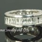 RUSSIAN STONE BAGUETTE ETERNITY RING BAND ANNIVER 6 & 7