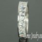 18K BAGUETTE RUSSIAN STONE ETERNITY BAND RING 6 or 7