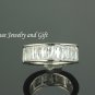 18K BAGUETTE RUSSIAN STONE ETERNITY BAND RING 6 or 7