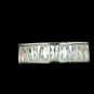 18K BAGUETTE RUSSIAN STONE ETERNITY BAND RING  6 or 7