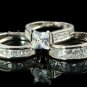 His & Her 3pcs Matching Engagement Wedding Ring Set sz 5-9 in sterling silver