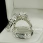His And Her 3pcs Matching Set Wedding Ring Engagement  Ring