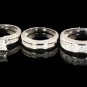 His & Her 3pcs Matching Engagement Wedding Ring Set sz 4-11 in sterling silver