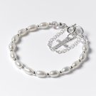 Freshwater Pearl and Silver Bracelet