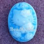 4 Pieces Hello Kitty Flower Cameo Blue Color