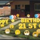 Smiley Faces Yard Greeting