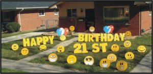 Smiley Faces Yard Greeting