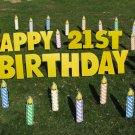 Happy Birthday Candles Yard Greeting