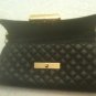 BCBG MaxAzria Black Quilted Chain Clutch/Handbag $348