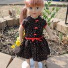 CHERRY PRINTED DRESS FOR AMERICAN GIRL 18 INCH DOLLS