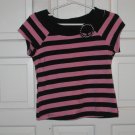 Girls Black/Pink Short Sleeve Top