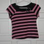 Girls Black/Pink Short Sleeve Top