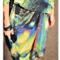 Maxi Chiffon Dress in Starry Print