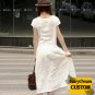 CUSTOM white linen sundress(more colour and size choice)