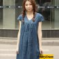 CUSTOM comfortable linen short sleeve sundress Y0A06
