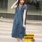 CUSTOM comfortable linen short sleeve sundress Y0A06