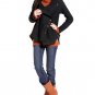 black wool cardigan coat in fall/winter