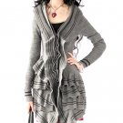 grey wool cardigan sweater coat in fall/winter