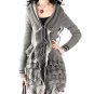 grey wool cardigan sweater coat in fall/winter