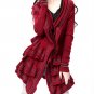 red wool cardigan sweater coat in fall/winter