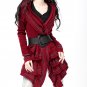 red wool cardigan sweater coat in fall/winter