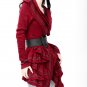 red wool cardigan sweater coat in fall/winter