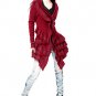 red wool cardigan sweater coat in fall/winter