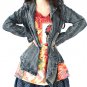 asymmetrical denim coat jacket in winter